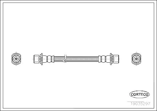 Bremsschlauch Hinterachse CORTECO 19035297