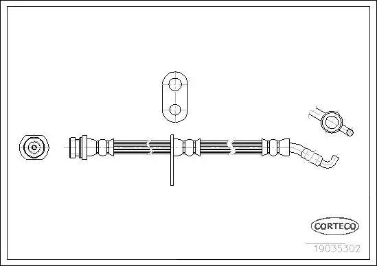 Bremsschlauch Vorderachse CORTECO 19035302