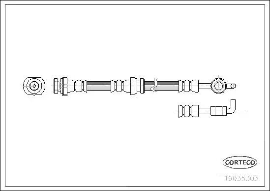 Bremsschlauch Vorderachse CORTECO 19035303
