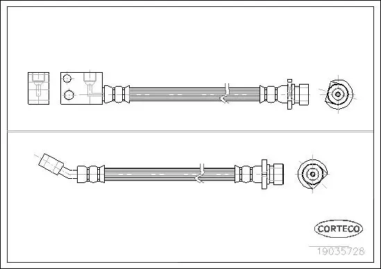 Bremsschlauch Hinterachse links CORTECO 19035728