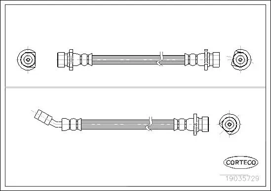 Bremsschlauch Hinterachse rechts CORTECO 19035729