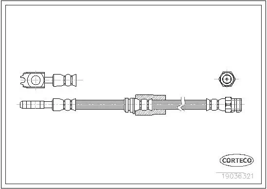 Bremsschlauch CORTECO 19036321 Bild Bremsschlauch CORTECO 19036321