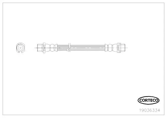 Bremsschlauch Hinterachse CORTECO 19036334