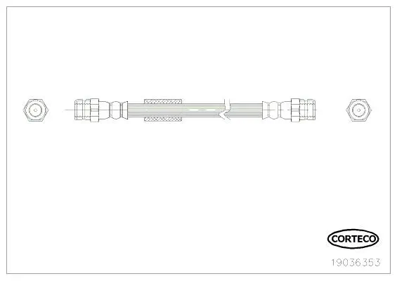 Bremsschlauch Hinterachse CORTECO 19036353