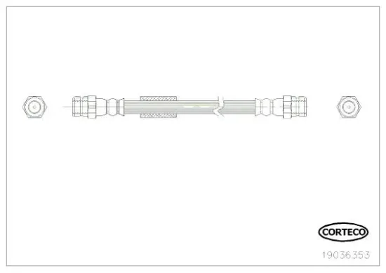 Bremsschlauch Hinterachse CORTECO 19036353 Bild Bremsschlauch Hinterachse CORTECO 19036353