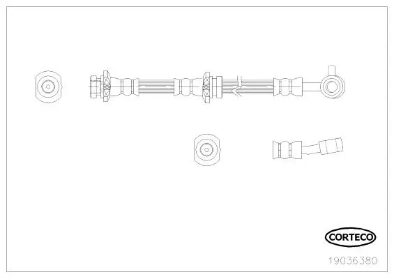 Bremsschlauch Vorderachse CORTECO 19036380