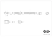 Bremsschlauch Vorderachse CORTECO 19036496