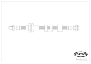 Bremsschlauch Hinterachse CORTECO 19036503