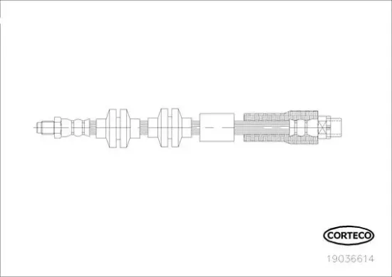 Bremsschlauch Vorderachse CORTECO 19036614 Bild Bremsschlauch Vorderachse CORTECO 19036614