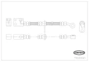 Bremsschlauch Vorderachse CORTECO 19036843