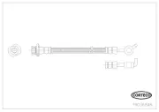 Bremsschlauch Hinterachse CORTECO 19036846
