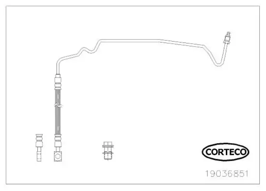 Bremsschlauch Hinterachse links CORTECO 19036851 Bild Bremsschlauch Hinterachse links CORTECO 19036851