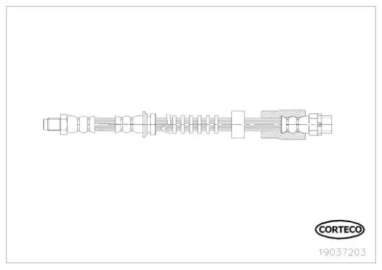 Bremsschlauch Vorderachse links Vorderachse rechts CORTECO 19037203 Bild Bremsschlauch Vorderachse links Vorderachse rechts CORTECO 19037203