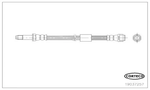 Bremsschlauch vorne CORTECO 19037257