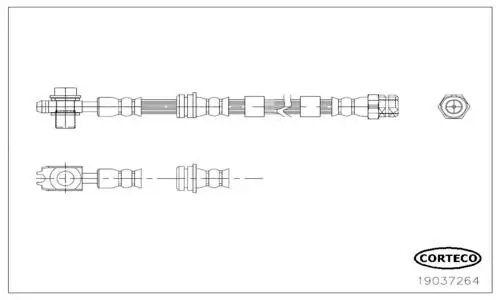 Bremsschlauch Vorderachse CORTECO 19037264