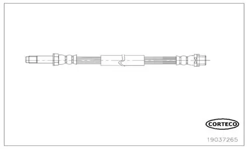 Bremsschlauch Hinterachse CORTECO 19037265
