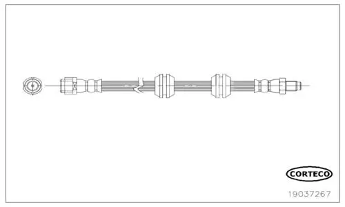 Bremsschlauch Hinterachse CORTECO 19037267 Bild Bremsschlauch Hinterachse CORTECO 19037267