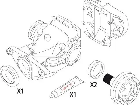Dichtungssatz, Differential hinten CORTECO 19535823