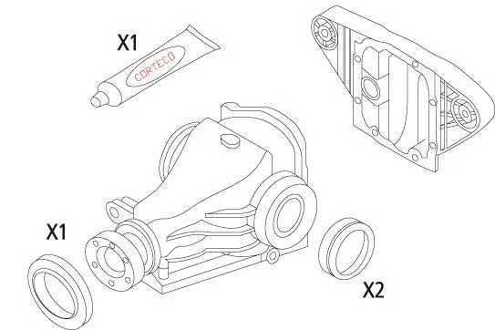 Dichtungssatz, Differential hinten CORTECO 19535823 Bild Dichtungssatz, Differential hinten CORTECO 19535823