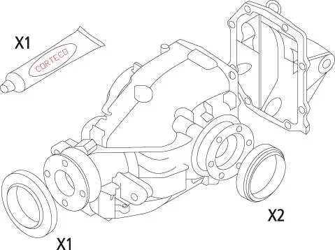 Dichtungssatz, Differential hinten CORTECO 19535823 Bild Dichtungssatz, Differential hinten CORTECO 19535823