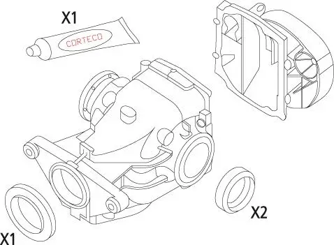 Dichtungssatz, Differential hinten CORTECO 19535823 Bild Dichtungssatz, Differential hinten CORTECO 19535823