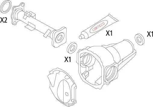 Dichtungssatz, Differential vorne CORTECO 19536138 Bild Dichtungssatz, Differential vorne CORTECO 19536138