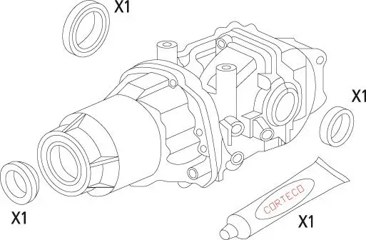 Dichtungssatz, Differential hinten CORTECO 19536172
