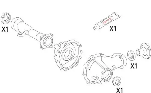 Dichtungssatz, Differential vorne CORTECO 19536187