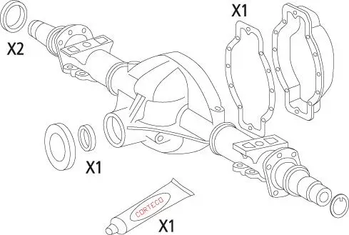 Dichtungssatz, Differential hinten CORTECO 19536223 Bild Dichtungssatz, Differential hinten CORTECO 19536223