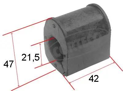 Lagerung, Stabilisator Vorderachse rechts links CORTECO 21652442 Bild Lagerung, Stabilisator Vorderachse rechts links CORTECO 21652442