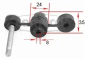 Lagerung, Stabilisator Vorderachse rechts links CORTECO 21652487