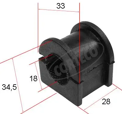 Lagerung, Stabilisator Hinterachse CORTECO 80000450