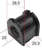 Lagerung, Stabilisator Vorderachse links rechts CORTECO 80000475