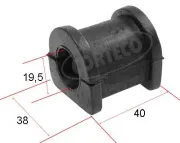 Lagerung, Stabilisator Vorderachse links rechts CORTECO 80000510