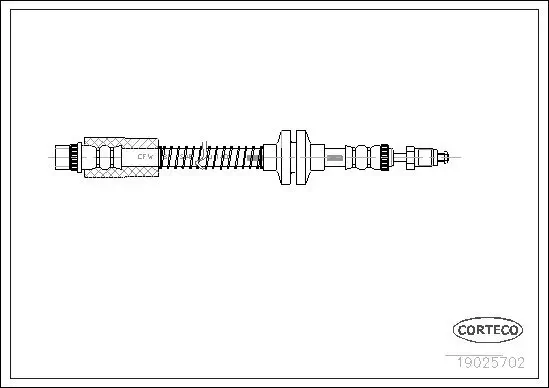 Bremsschlauch Vorderachse CORTECO 19025702