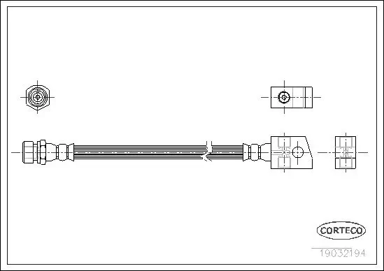 Bremsschlauch Hinterachse CORTECO 19032194