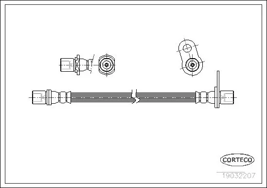 Bremsschlauch Hinterachse links CORTECO 19032207 Bild Bremsschlauch Hinterachse links CORTECO 19032207