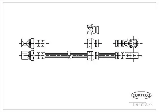 Bremsschlauch Vorderachse CORTECO 19032219 Bild Bremsschlauch Vorderachse CORTECO 19032219