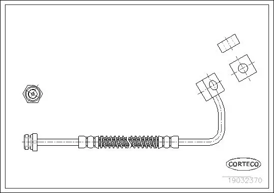 Bremsschlauch Vorderachse links CORTECO 19032370