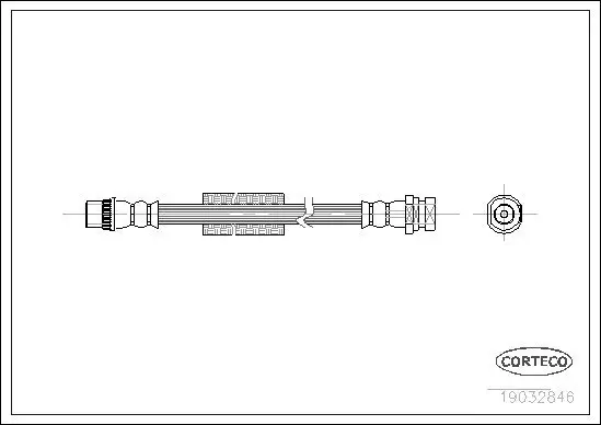 Bremsschlauch Hinterachse rechts CORTECO 19032846 Bild Bremsschlauch Hinterachse rechts CORTECO 19032846