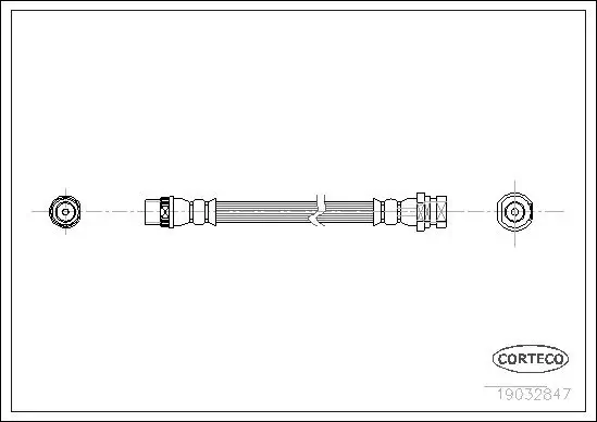 Bremsschlauch Hinterachse links CORTECO 19032847