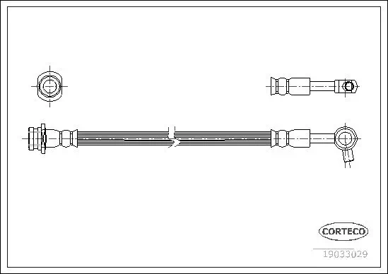 Bremsschlauch Vorderachse CORTECO 19033029 Bild Bremsschlauch Vorderachse CORTECO 19033029