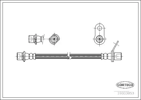 Bremsschlauch Hinterachse links CORTECO 19033053