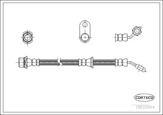 Bremsschlauch Vorderachse links CORTECO 19033054