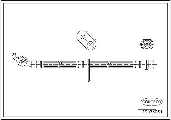 Bremsschlauch Vorderachse rechts CORTECO 19033064