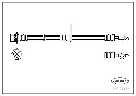 Bremsschlauch Vorderachse rechts CORTECO 19033075