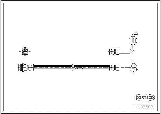 Bremsschlauch Hinterachse links CORTECO 19035081