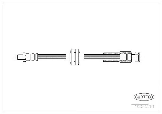 Bremsschlauch Hinterachse CORTECO 19035281