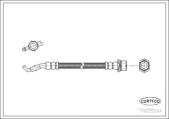 Bremsschlauch Hinterachse links CORTECO 19035294