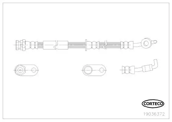 Bremsschlauch Vorderachse links CORTECO 19036372